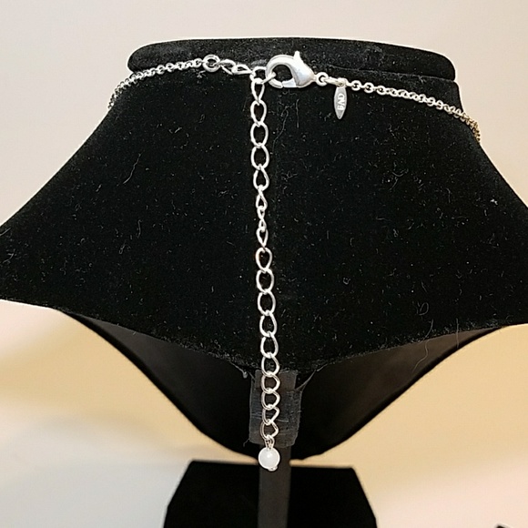 Silver shell rhinestone jewelry 3pc set - Picture 5 of 6